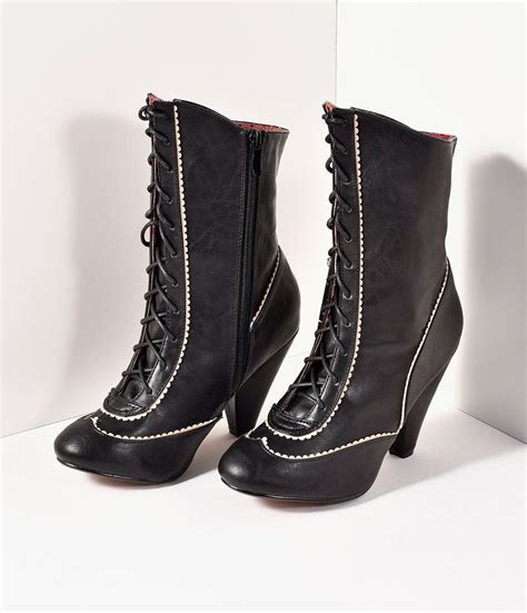 bettie page vintage ankle boots